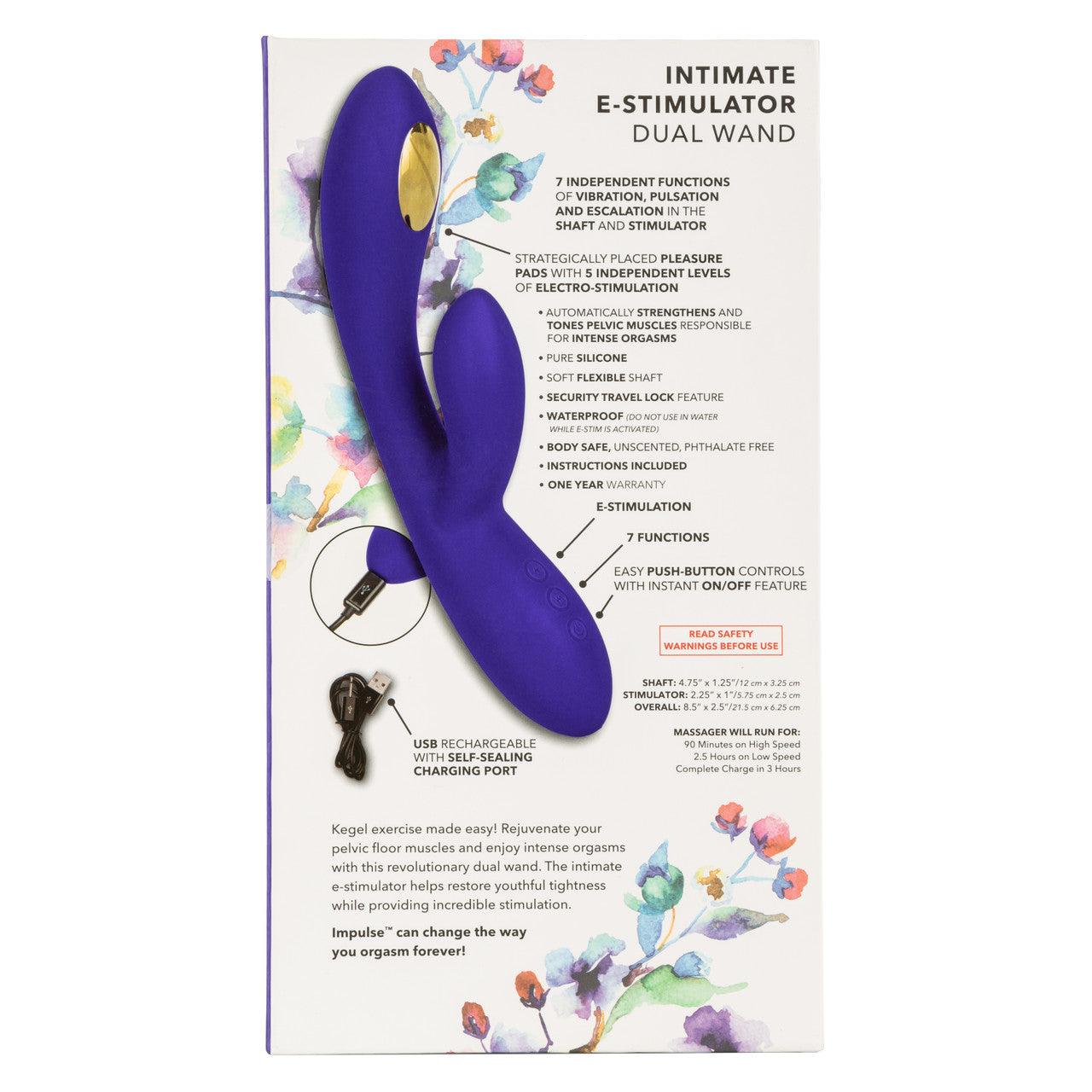 Calexotics Impulse Intimate E-Stimulator Dual Wand Rechargeable Silicone Vibrator - Buy At Luxury Toy X - Free 3-Day Shipping