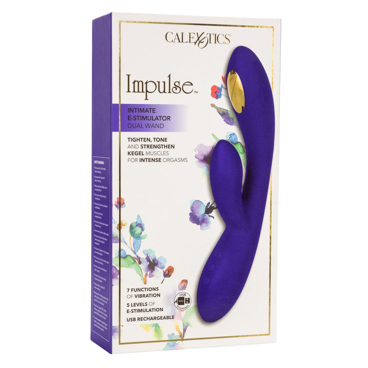 Calexotics Impulse Intimate E-Stimulator Dual Wand Rechargeable Silicone Vibrator - Buy At Luxury Toy X - Free 3-Day Shipping