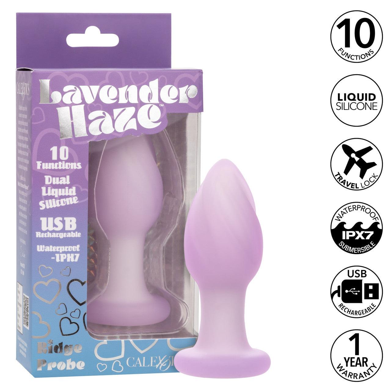 CalExotics Lavender Haze Ridge Probe Silicone Rechargeable Anal Plug - Buy At Luxury Toy X - Free 3-Day Shipping