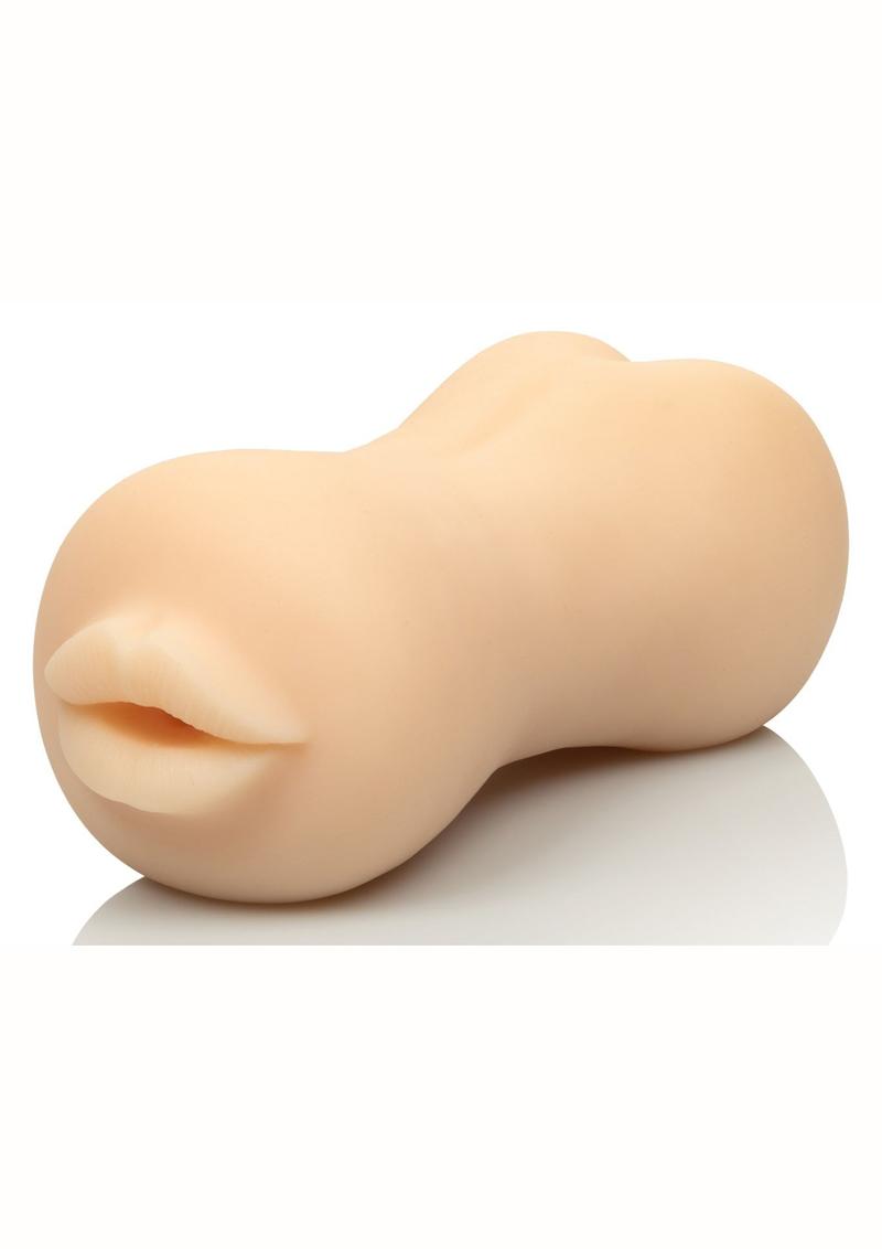 CalExotics Stroke It Realistic Dual Ended Stroker - Mouth and Ass - Buy At Luxury Toy X - Free 3-Day Shipping