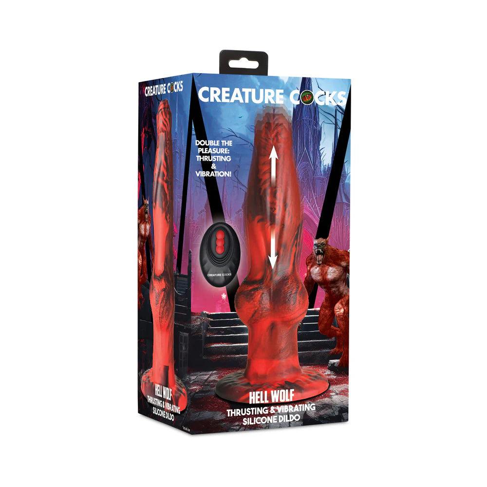 Creature Cocks Hell Wolf Thrusting & Vibrating Silicone Dildo - Buy At Luxury Toy X - Free 3-Day Shipping