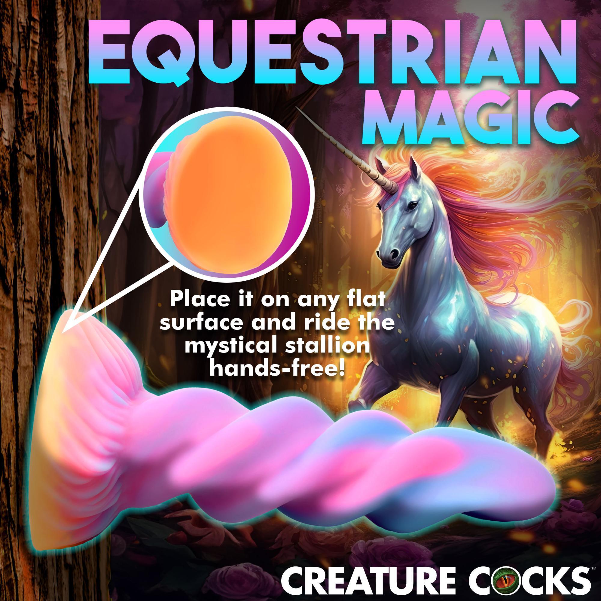 Creature Cocks Moon Rider Glow in the Dark Unicorn Silicone Dildo - Buy At Luxury Toy X - Free 3-Day Shipping