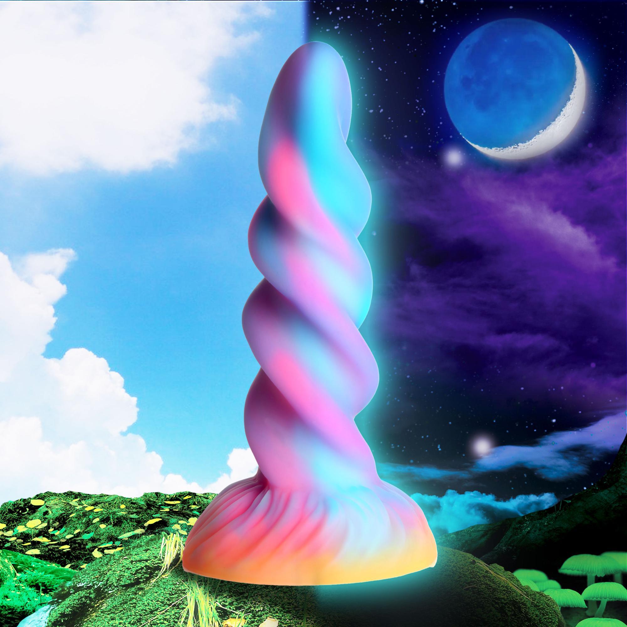 Creature Cocks Moon Rider Glow in the Dark Unicorn Silicone Dildo - Buy At Luxury Toy X - Free 3-Day Shipping