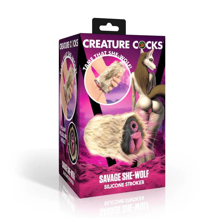 Creature Cocks Savage She-Wolf Pussy Silicone Stroker – Unleash Your Primal Desire - Buy At Luxury Toy X - Free 3-Day Shipping