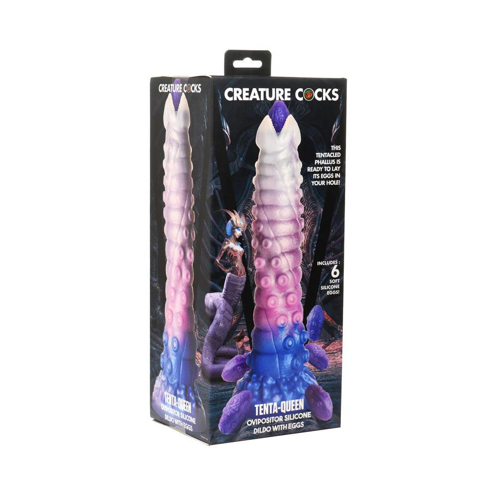 Creature Cocks Tenta-Queen Ovipositor Silicone Dildo with Eggs - Buy At Luxury Toy X - Free 3-Day Shipping