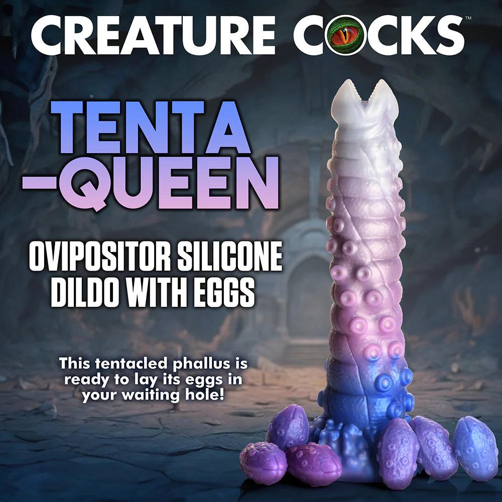 Creature Cocks Tenta-Queen Ovipositor Silicone Dildo with Eggs - Buy At Luxury Toy X - Free 3-Day Shipping