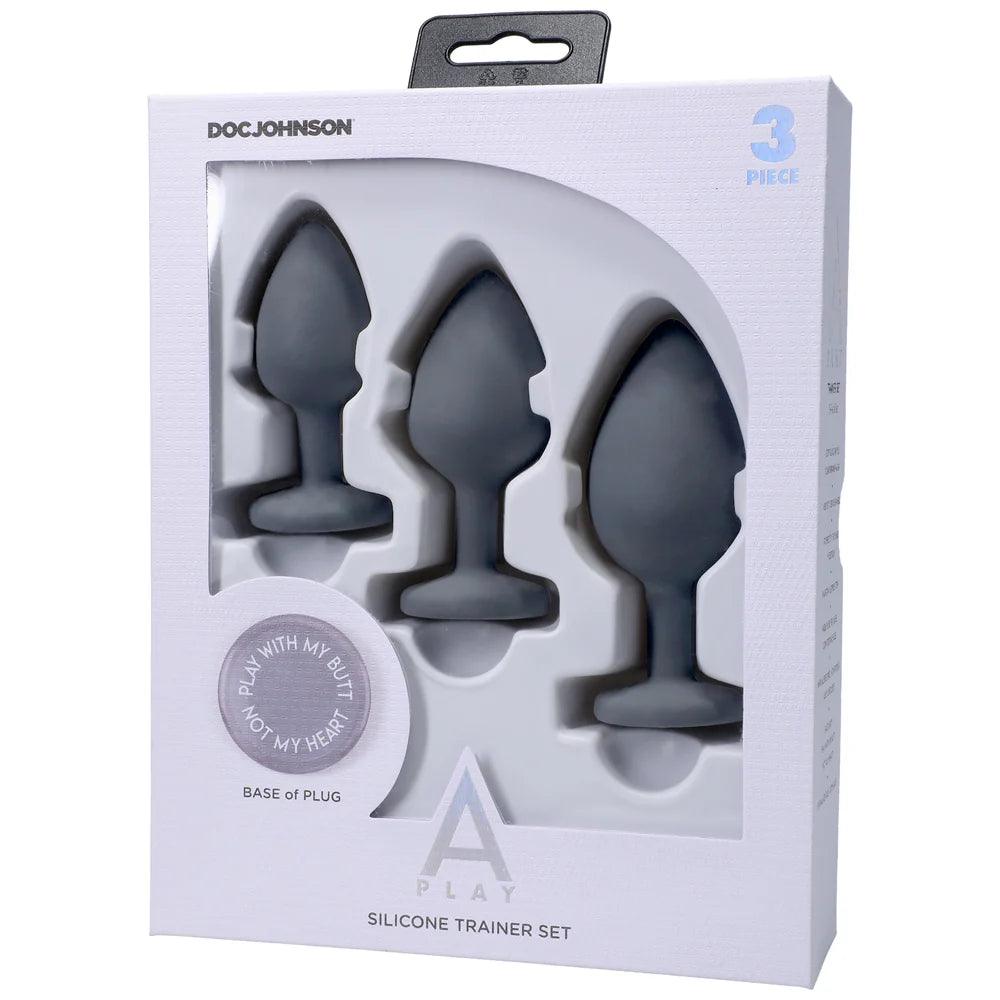 Doc Johnson A-Play 3-Piece Trainer Set Gray - Buy At Luxury Toy X - Free 3-Day Shipping