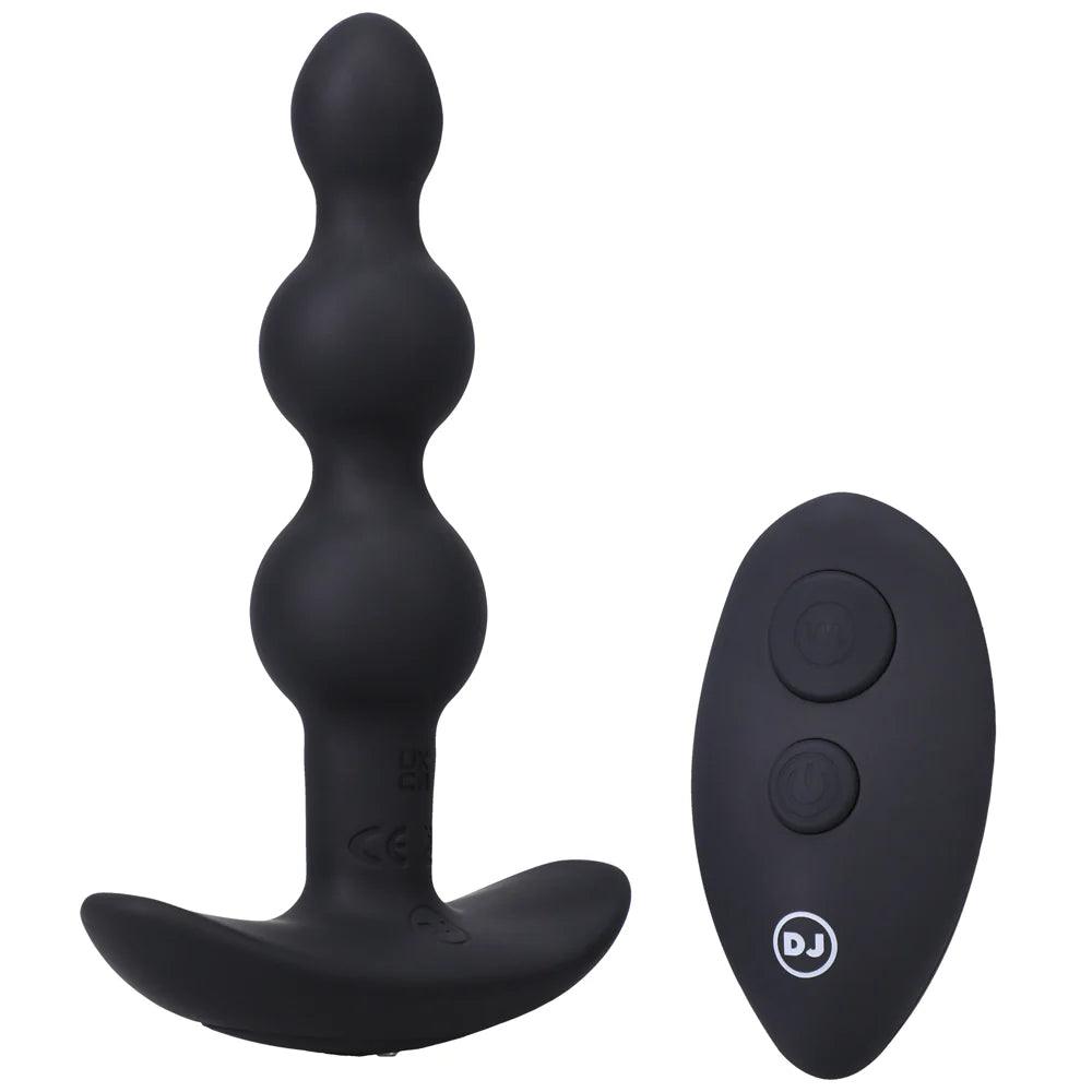 Doc Johnson A-Play BEADED VIBE Rechargeable Silicone Anal Plug with Remote - Buy At Luxury Toy X - Free 3-Day Shipping