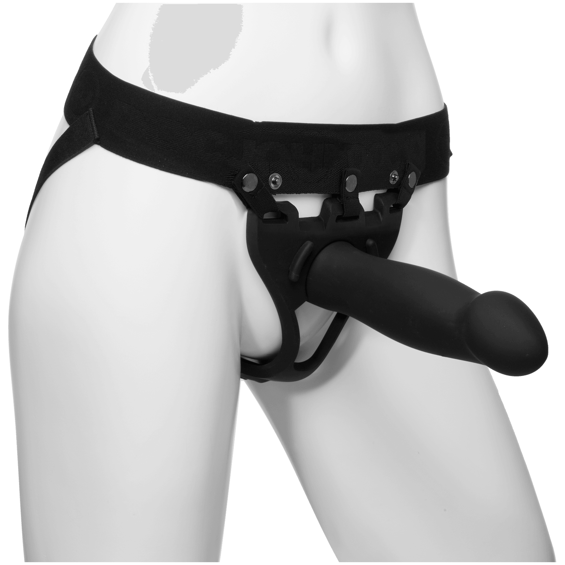 Doc Johnson Body Extensions Be Bold Silicone Strap-On Harness with Hollow Dildo 8in (2 piece kit) - Buy At Luxury Toy X - Free 3-Day Shipping