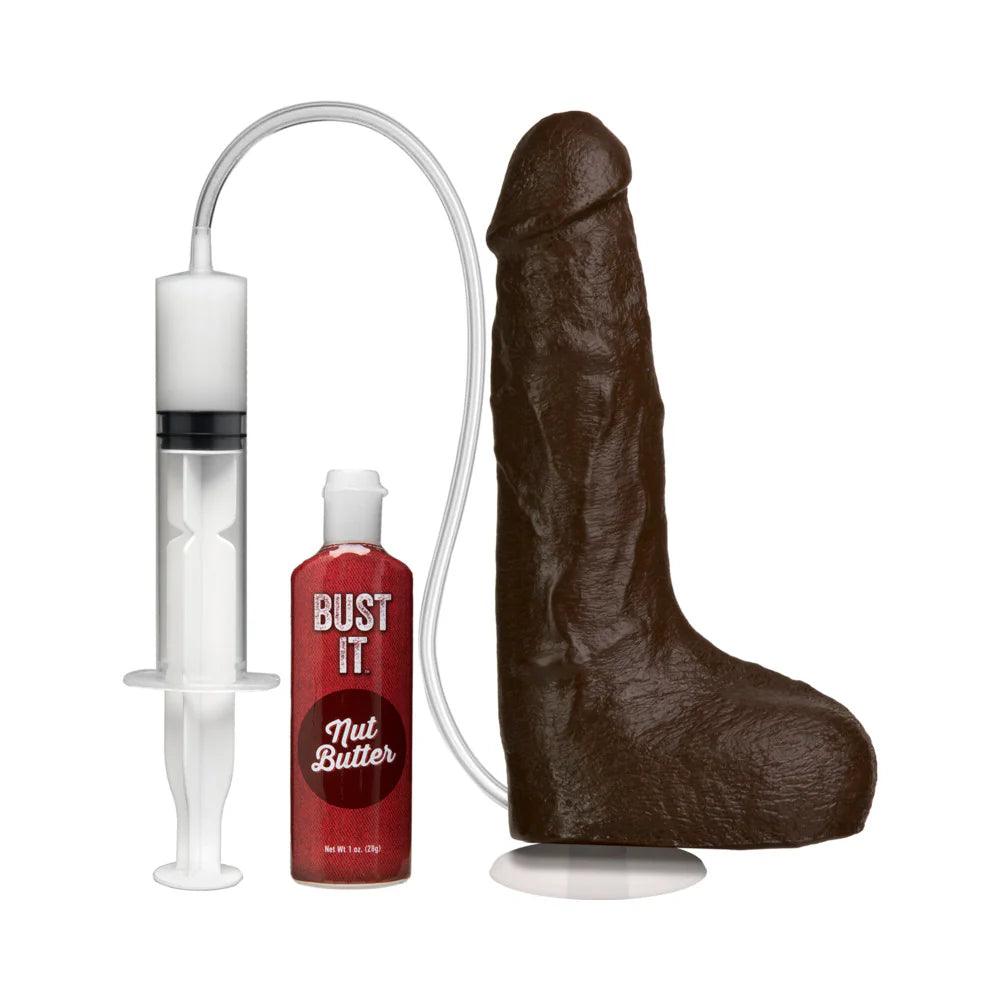 Doc Johnson Bust It Squirting Realistic Cock Brown - Buy At Luxury Toy X - Free 3-Day Shipping