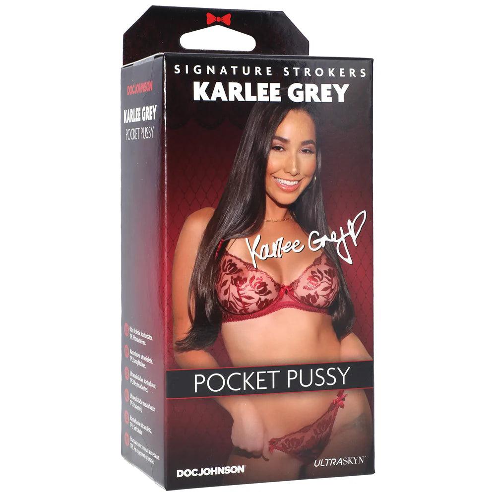 Doc Johnson Signature Strokers Karlee Grey Ultraskyn Pocket Masturbator - Buy At Luxury Toy X - Free 3-Day Shipping