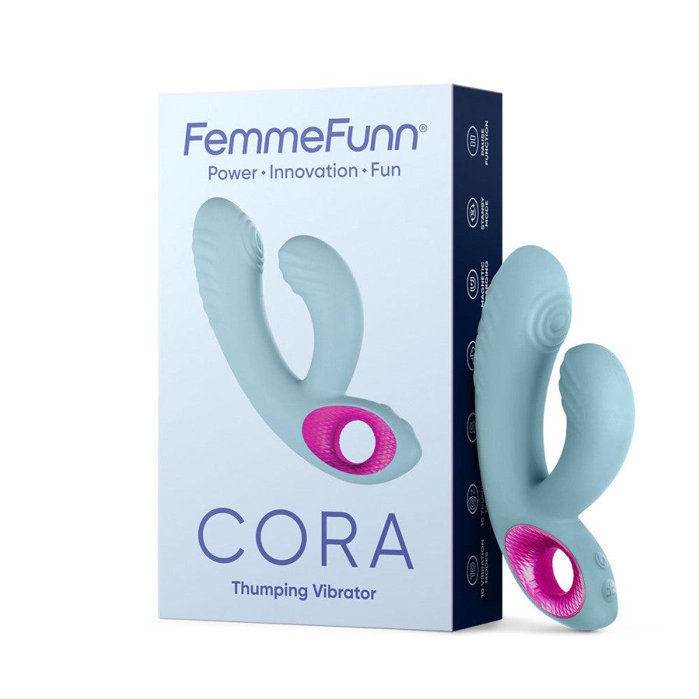 FemmeFunn Cora Rechargeable Silicone Thumping Dual Stimulation Vibrator - Buy At Luxury Toy X - Free 3-Day Shipping