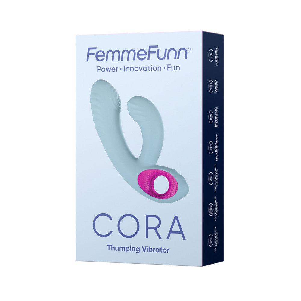 FemmeFunn Cora Rechargeable Silicone Thumping Dual Stimulation Vibrator - Buy At Luxury Toy X - Free 3-Day Shipping