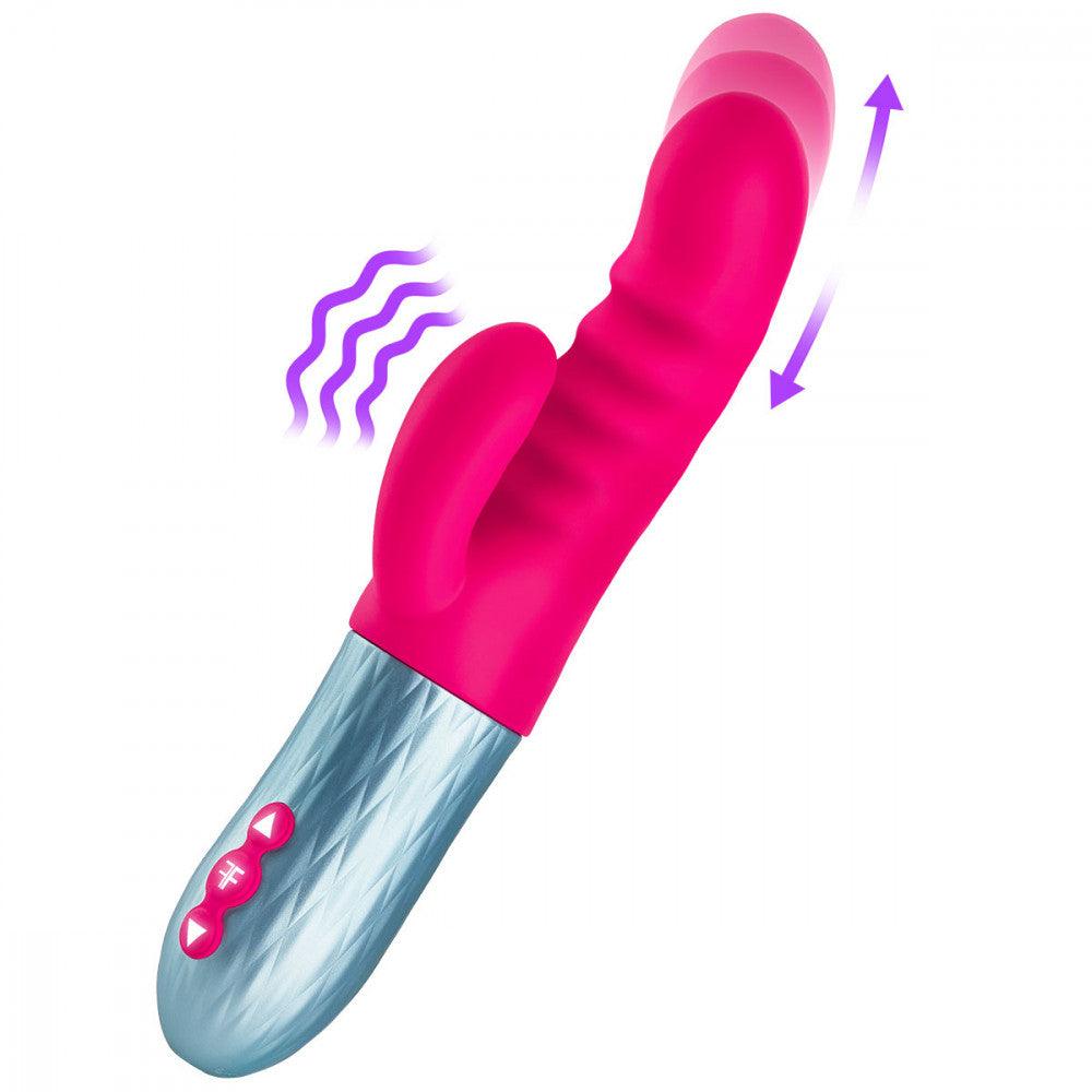 FemmeFunn Essenza Rechargeable Silicone Dual Stimulation Thrusting Vibrator - Buy At Luxury Toy X - Free 3-Day Shipping