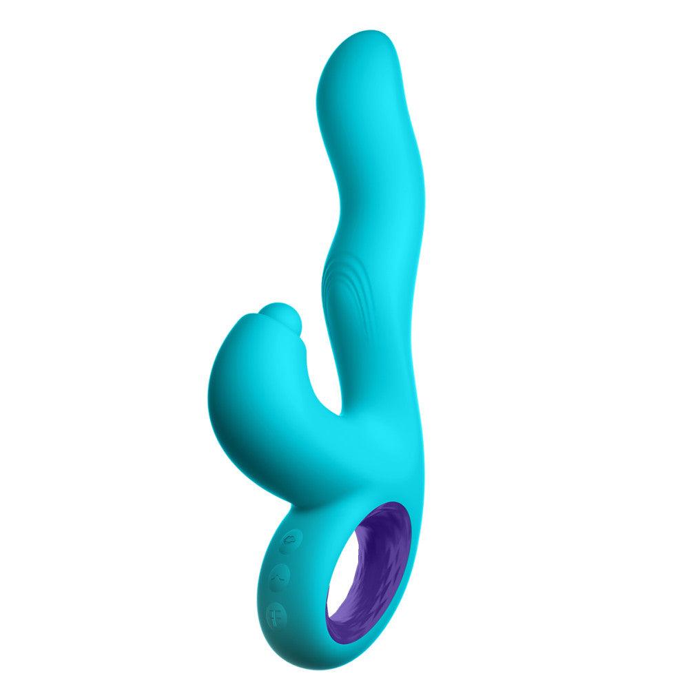 FemmeFunn Klio Rechargeable Silicone Triple Action Thumping Rabbit Vibrator - Buy At Luxury Toy X - Free 3-Day Shipping