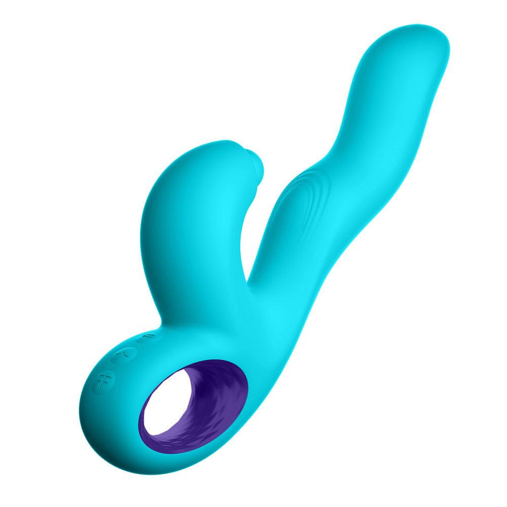 FemmeFunn Klio Rechargeable Silicone Triple Action Thumping Rabbit Vibrator - Buy At Luxury Toy X - Free 3-Day Shipping