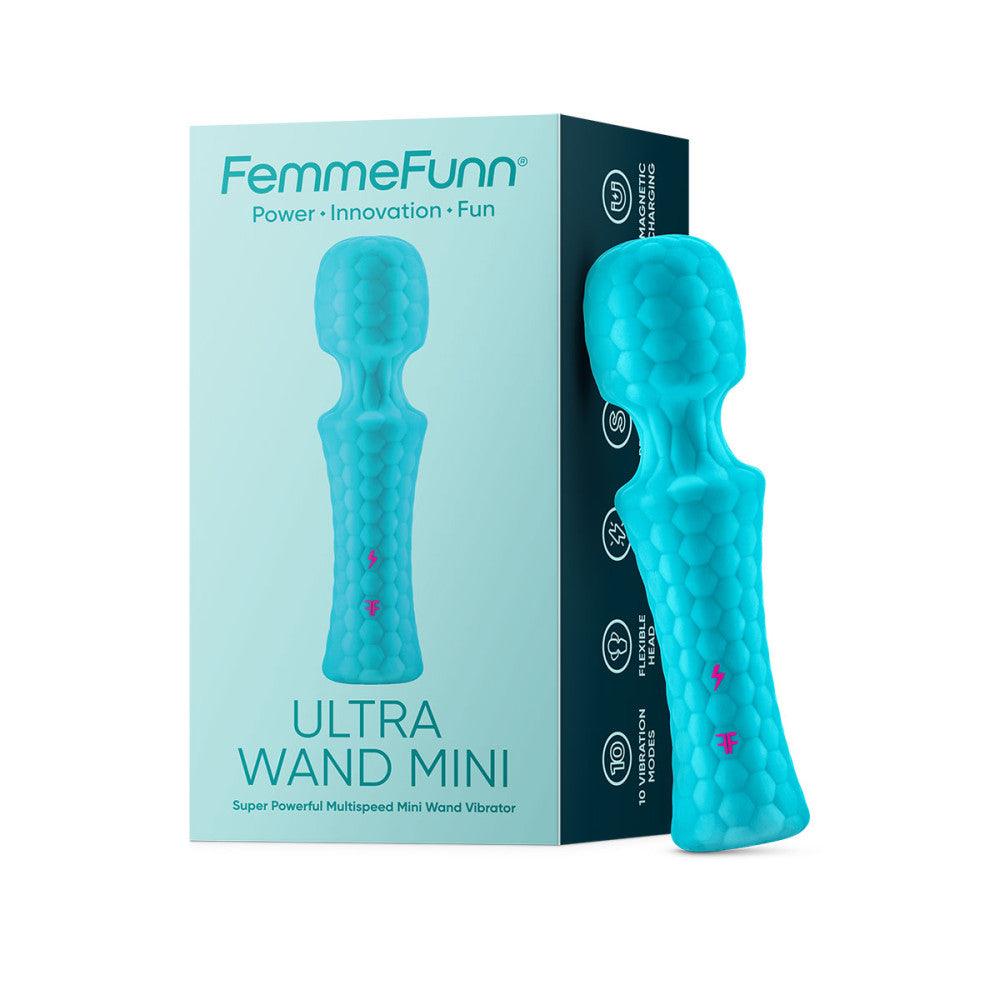 FemmeFunn Ultra Wand Mini Rechargeable Flexible Textured Silicone Vibrator - Buy At Luxury Toy X - Free 3-Day Shipping