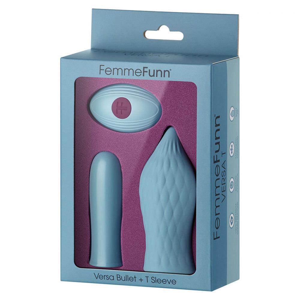 FemmeFunn Versa T Bullet Vibrator & Textured Silicone Tongue-Shaped Sleeve - Buy At Luxury Toy X - Free 3-Day Shipping