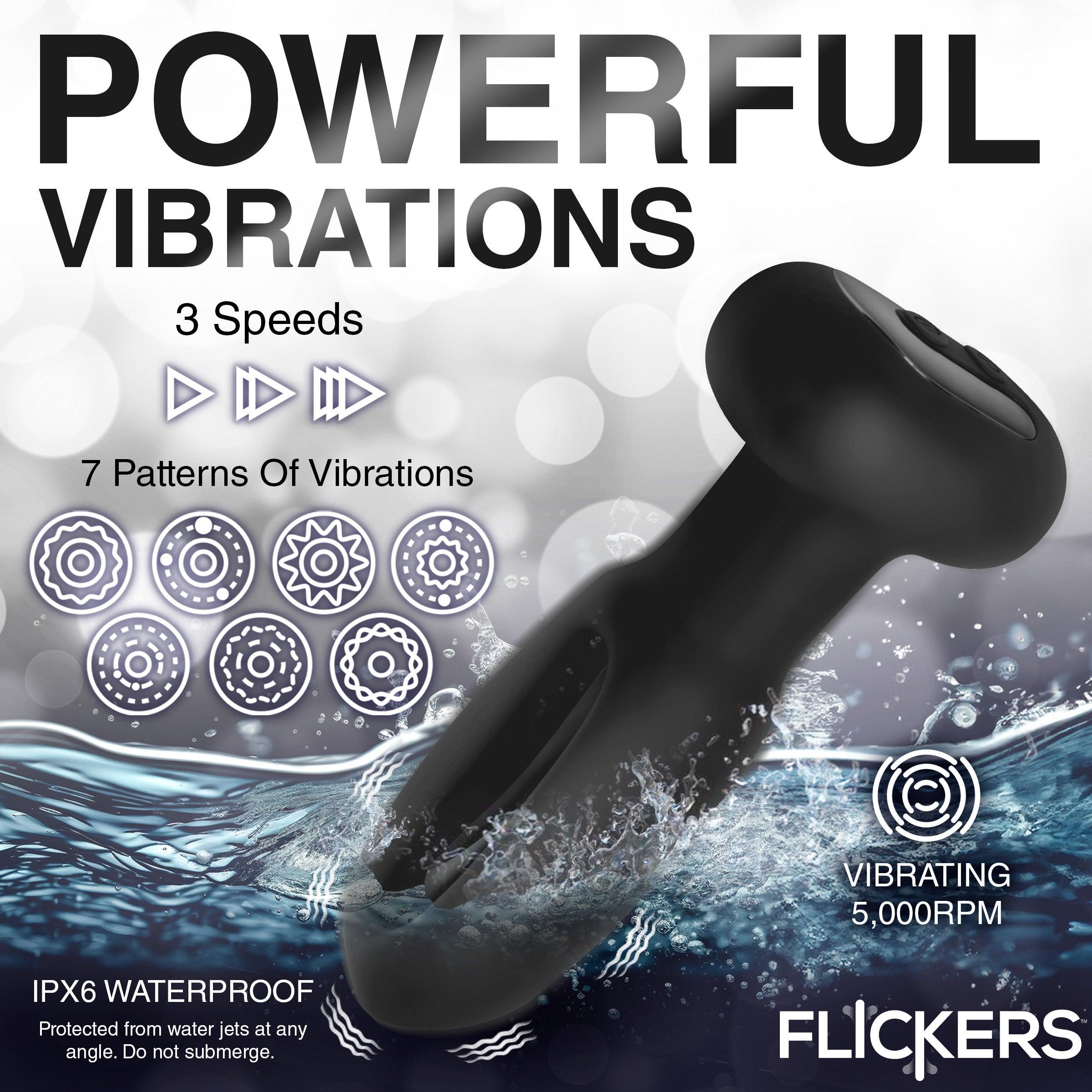 Flickers Bum Flick Flicking & Vibrating Rechargeable Silicone Butt Plug with Remote - Buy At Luxury Toy X - Free 3-Day Shipping