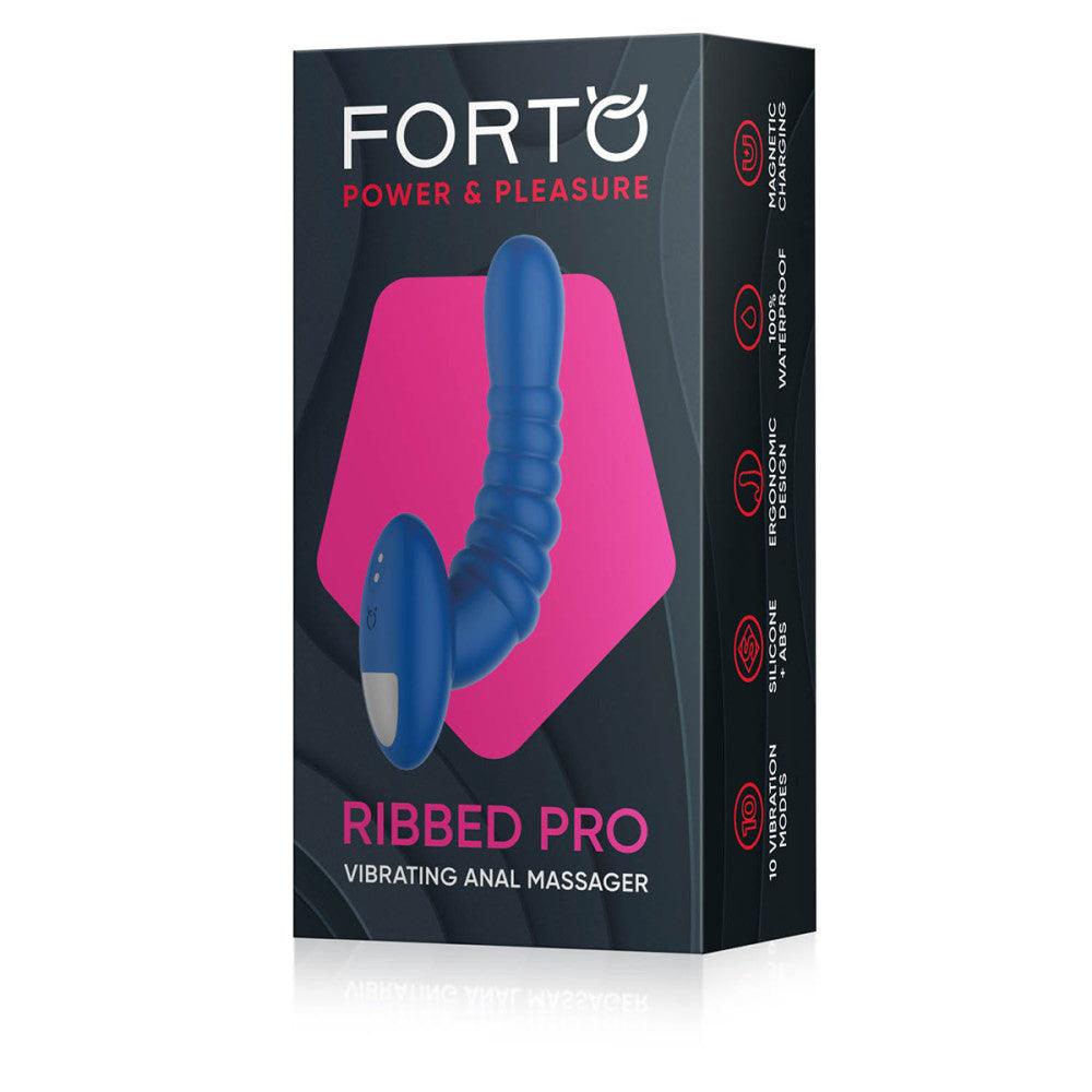 Forto Ribbed Pro Rechargeable Silicone Vibrating Anal Massager - Buy At Luxury Toy X - Free 3-Day Shipping