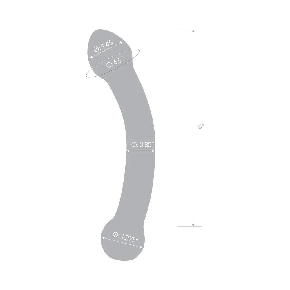 Glas 7" Curved Glass G Spot Stimulator - Clear - Buy At Luxury Toy X - Free 3-Day Shipping