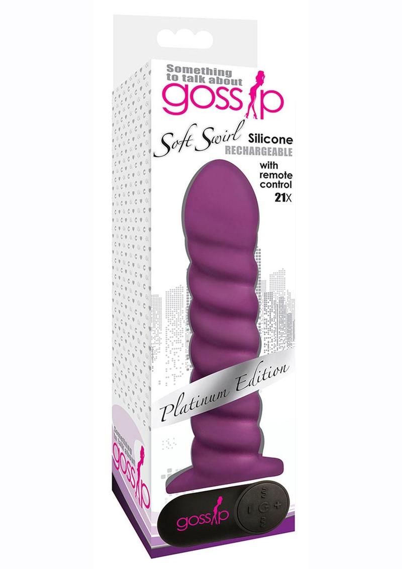 Gossip Soft Swirl 21x Rechargeable Silicone Vibrator with Remote Control – Ultimate Pleasure Awaits! - Buy At Luxury Toy X - Free 3-Day Shipping