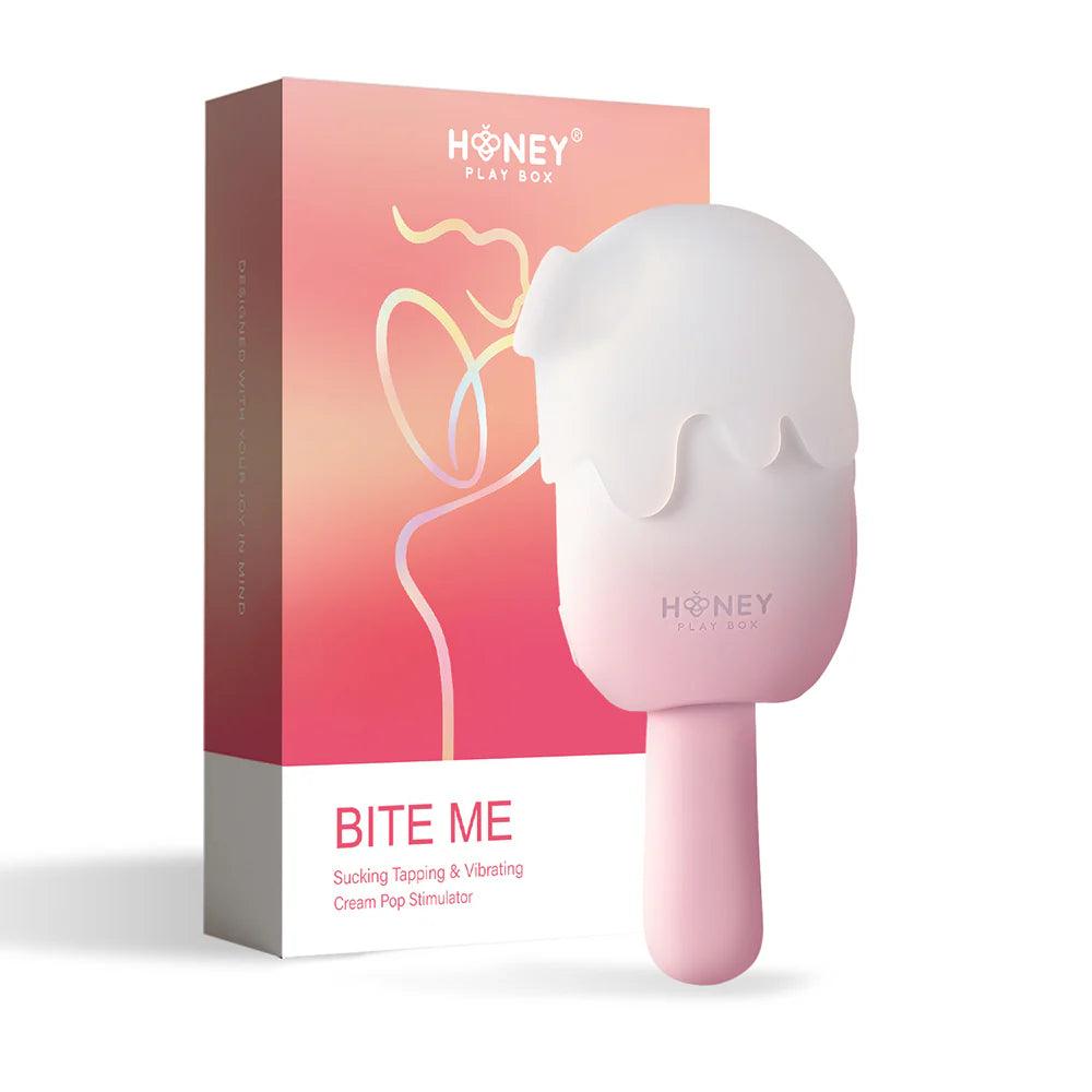 Honey Play Box Bite Me Sucking Tapping & Vibrating Cream Pop Stimulator - Buy At Luxury Toy X - Free 3-Day Shipping