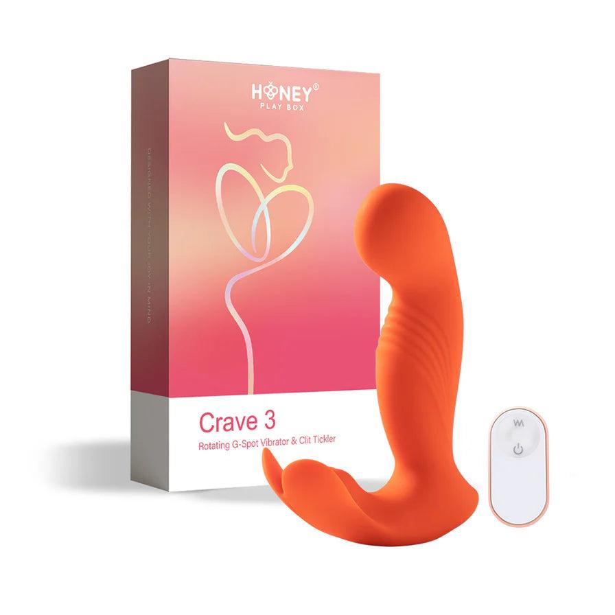 Honey Play Box Crave 3 G-spot Vibrator with Rotating Massage Head and Clit Tickler - Buy At Luxury Toy X - Free 3-Day Shipping