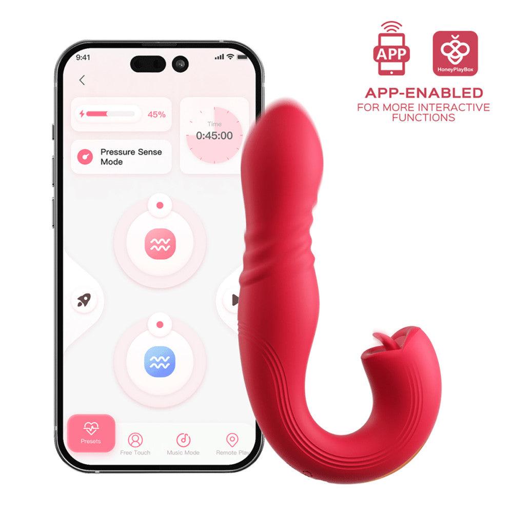 Honey Play Box Joi Thrust 2 App-Controlled Thrusting Vibrator & Clit Licker - Buy At Luxury Toy X - Free 3-Day Shipping