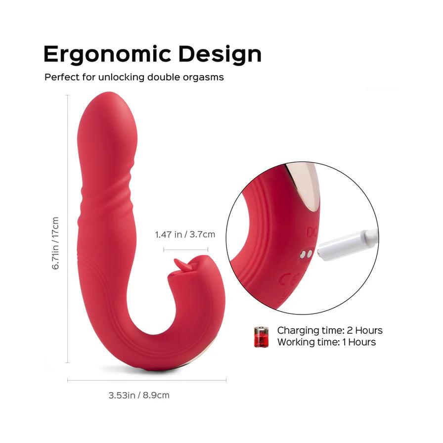 Honey Play Box Joi Thrust App Controlled Thrusting G-spot Vibrator & Tongue Clit Licker - Buy At Luxury Toy X - Free 3-Day Shipping