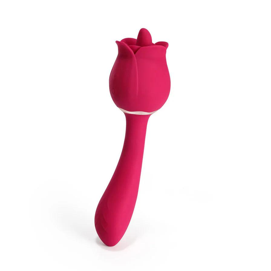 Honey Play Box Rhea The Rose Clit Tongue Licking Vibrator and G-spot Massager - Buy At Luxury Toy X - Free 3-Day Shipping