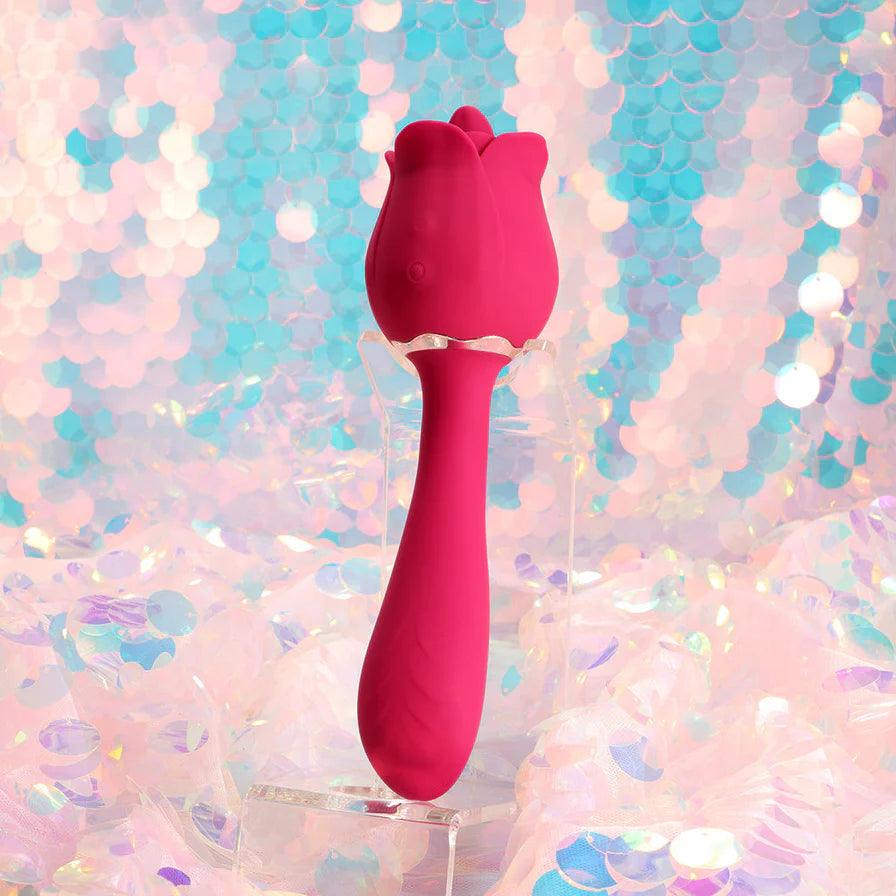 Honey Play Box Rhea The Rose Clit Tongue Licking Vibrator and G-spot Massager - Buy At Luxury Toy X - Free 3-Day Shipping