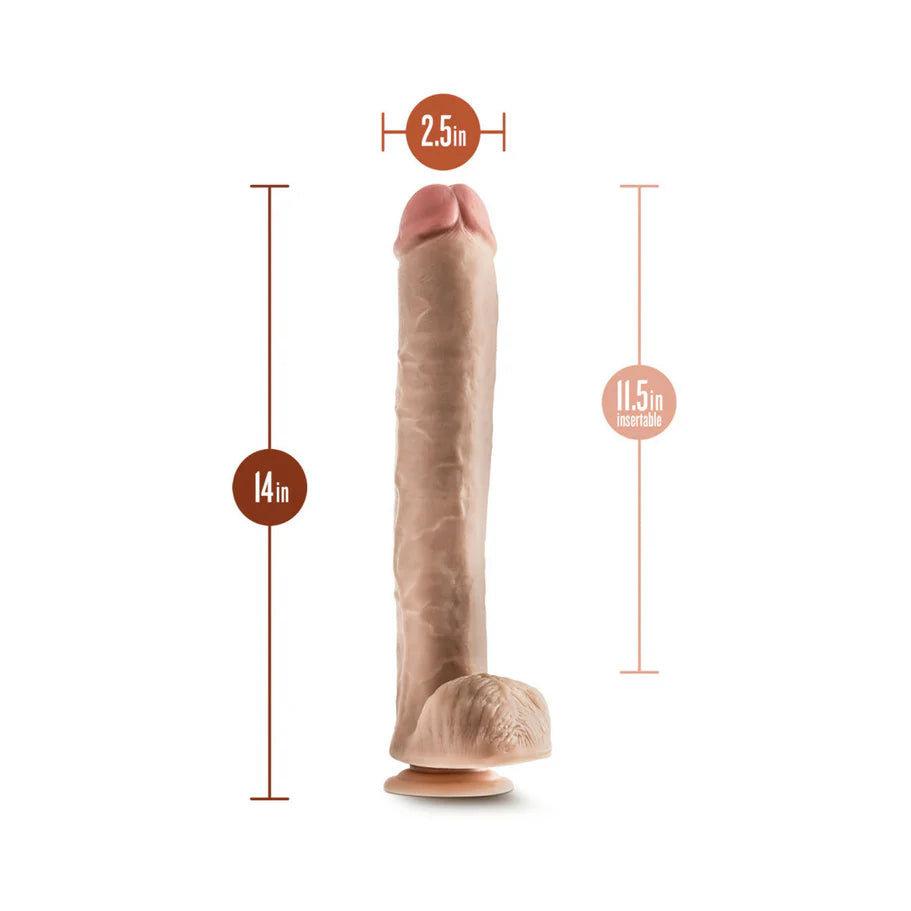 Hung Rider Bruno Dildo with Balls – 14 Inches - Buy At Luxury Toy X - Free 3-Day Shipping