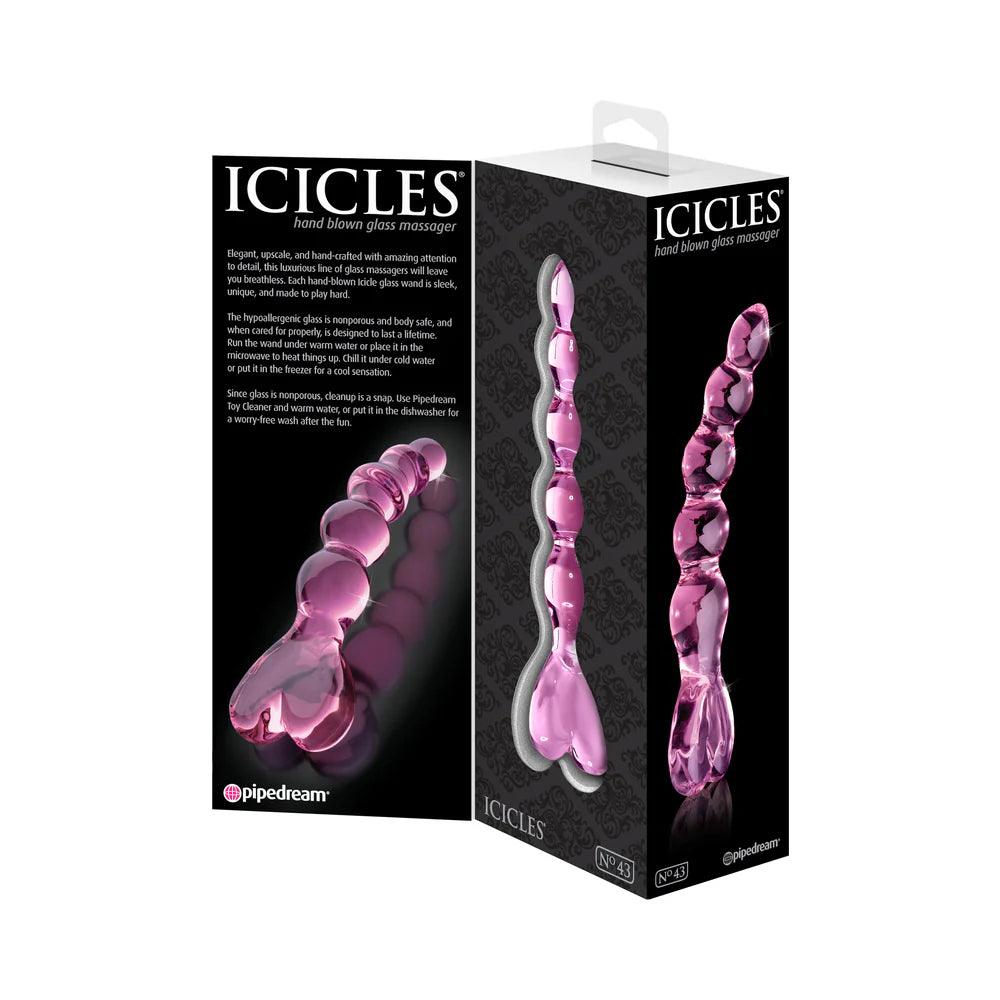 Icicles No. 43 Glass Massager with Heart-Shaped Handle - Buy At Luxury Toy X - Free 3-Day Shipping