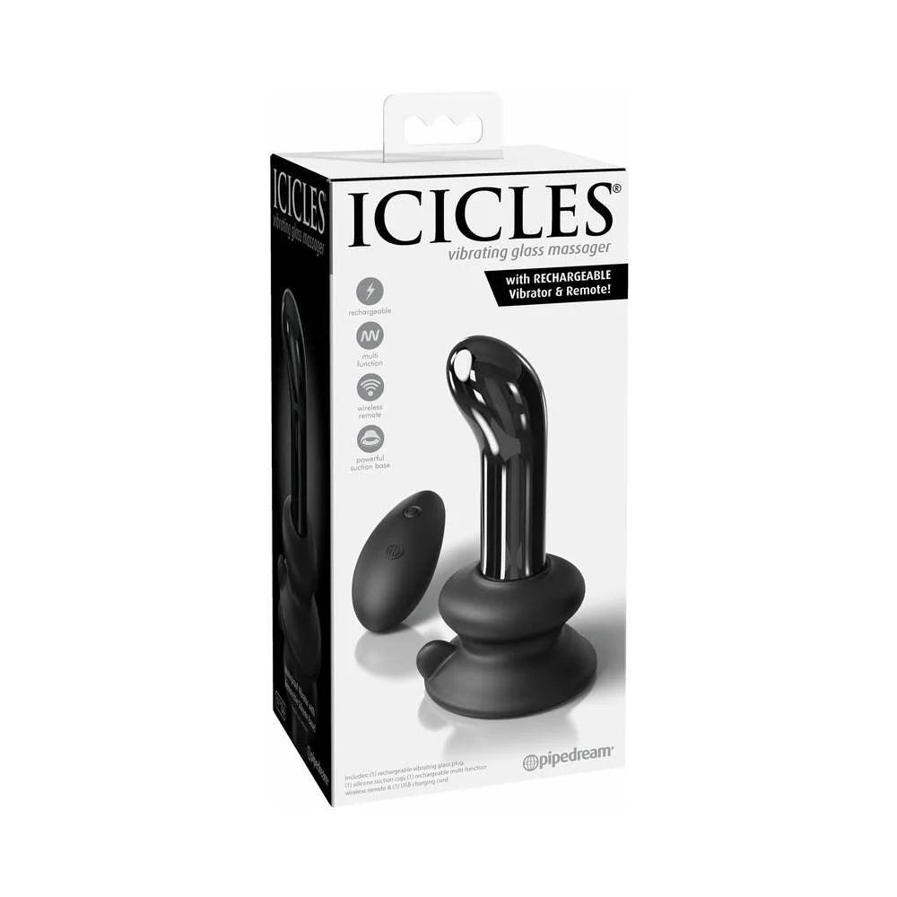 Icicles No. 84 Rechargeable Glass P-Spot Plug with Remote Control - Buy At Luxury Toy X - Free 3-Day Shipping