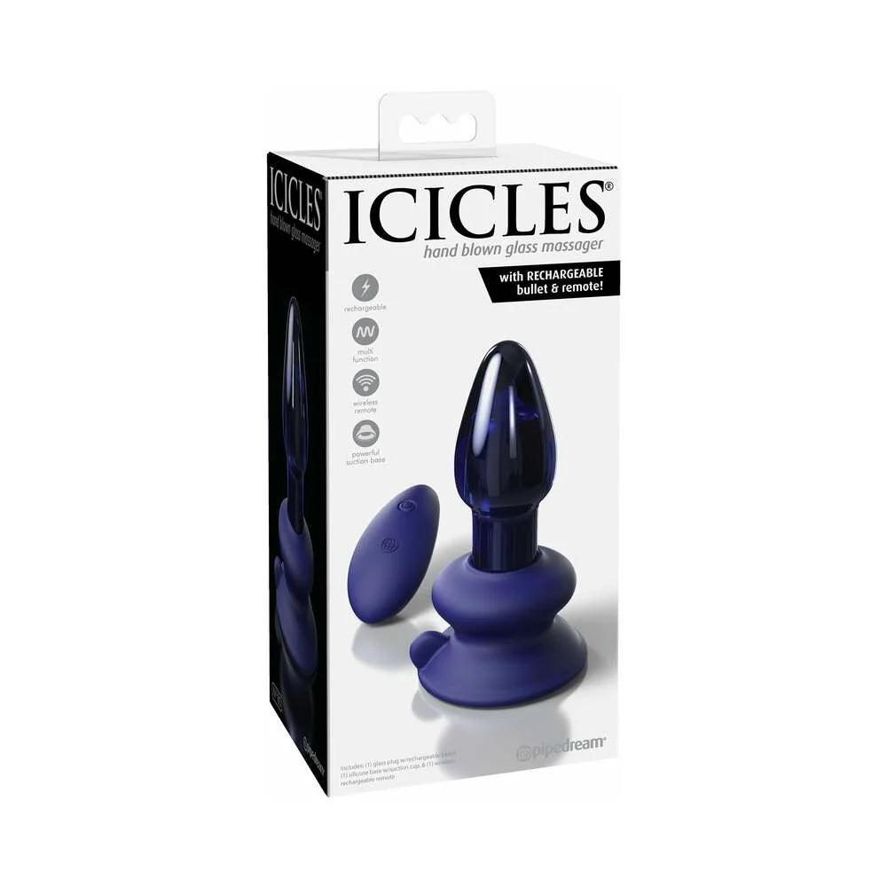 Icicles No. 85 Rechargeable Glass Tapered Plug with Remote Control - Buy At Luxury Toy X - Free 3-Day Shipping