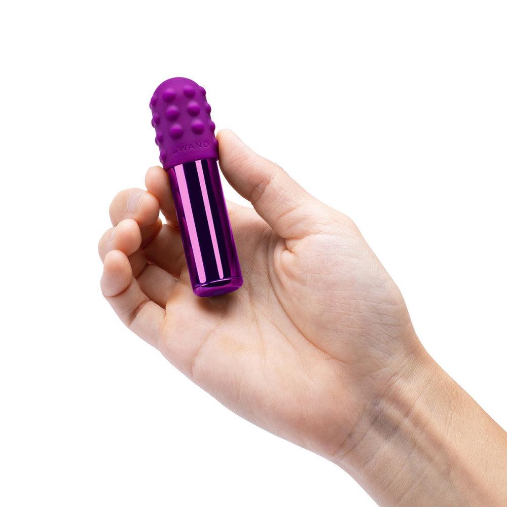 Le Wand Bullet Rechargeable Vibrator with Textured Silicone Sleeve and Ring - Buy At Luxury Toy X - Free 3-Day Shipping