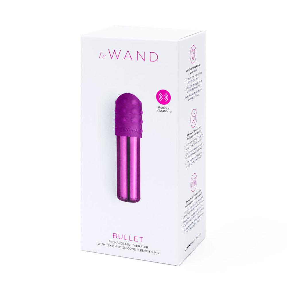 Le Wand Bullet Rechargeable Vibrator with Textured Silicone Sleeve and Ring - Buy At Luxury Toy X - Free 3-Day Shipping