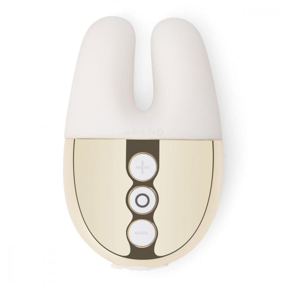 Le Wand Chrome Double Vibe - Limited Edition White/Gold - Buy At Luxury Toy X - Free 3-Day Shipping