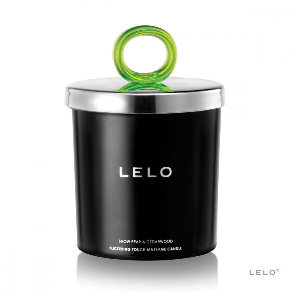 LELO Flickering Touch Massage Candle - Snow Pear & Cedarwood - Buy At Luxury Toy X - Free 3-Day Shipping