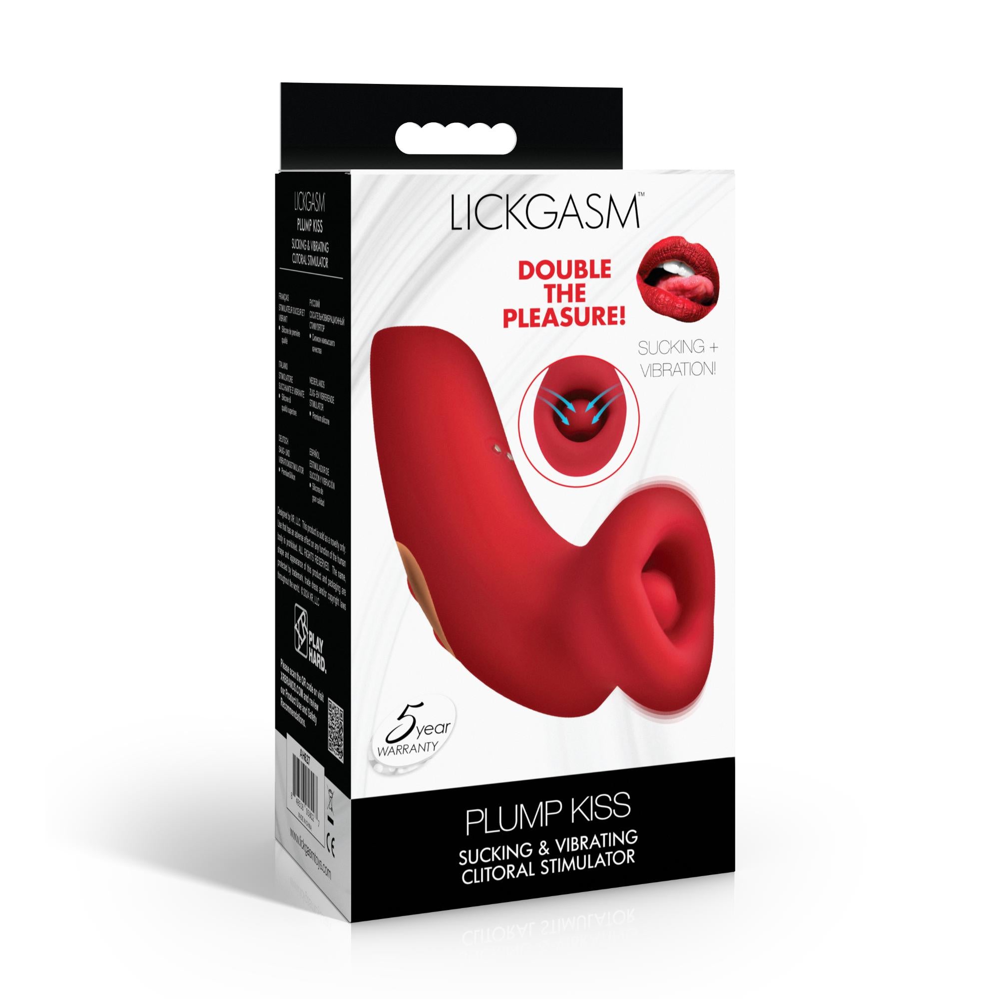 Lickgasm Plump Rechargeable Silicone Kiss Sucking and Vibrating Clitoral Stimulator – Unleash Sensual Pleasure - Buy At Luxury Toy X - Free 3-Day Shipping