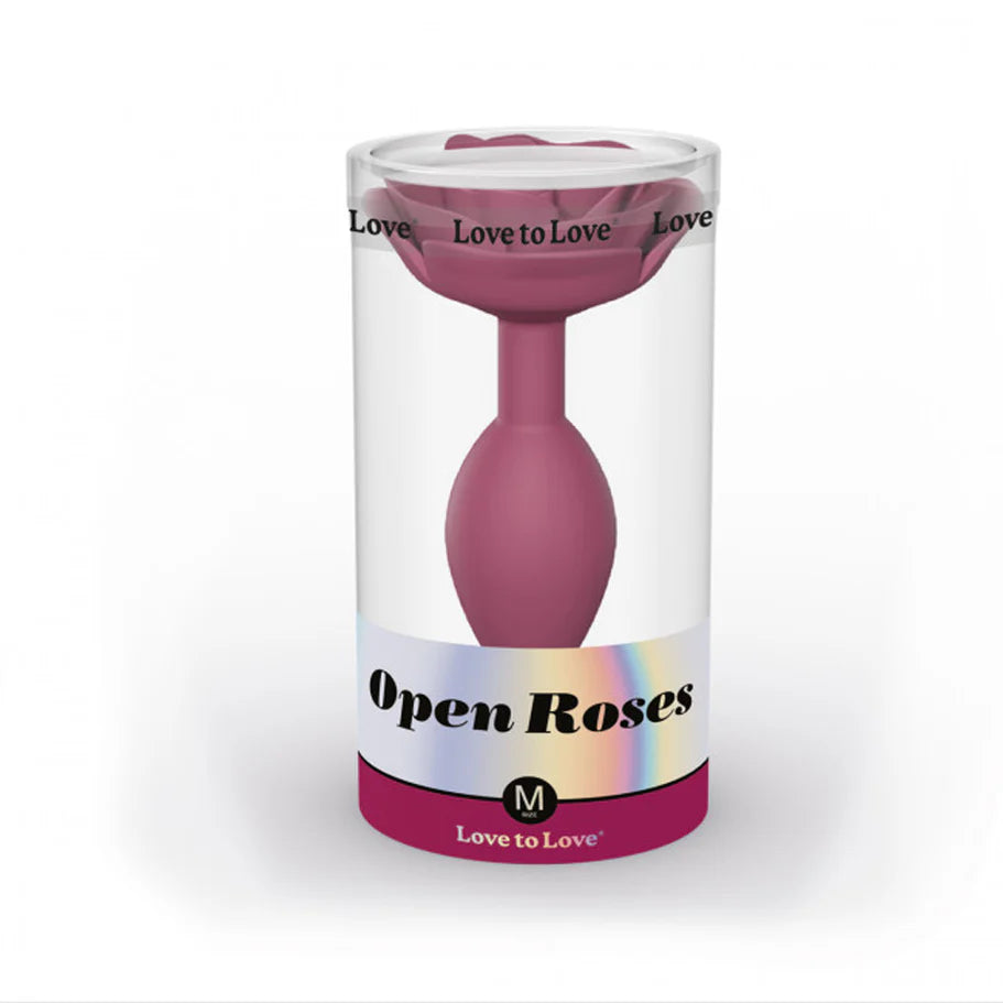 Love to Love Open Roses Silicone Anal Plug – Plum Star (Medium) - Buy At Luxury Toy X - Free 3-Day Shipping