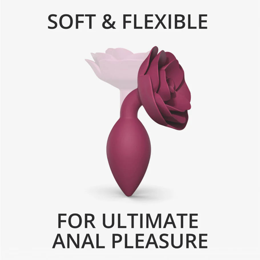 Love to Love Open Roses Silicone Anal Plug – Plum Star (Medium) - Buy At Luxury Toy X - Free 3-Day Shipping