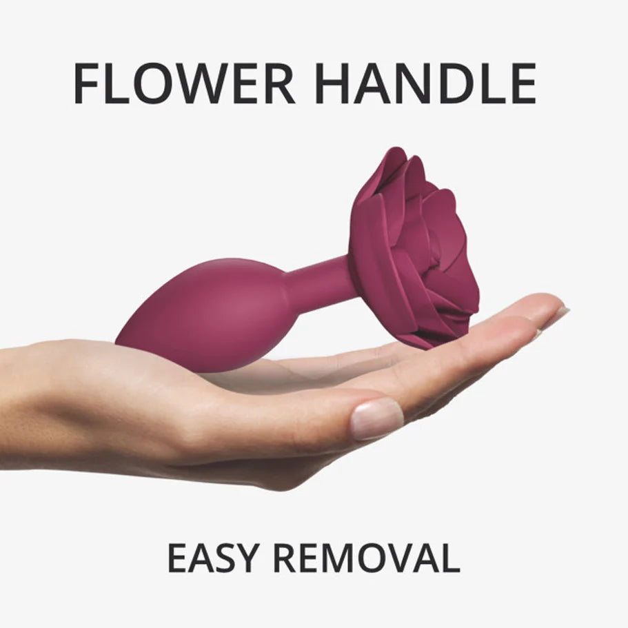 Love to Love Open Roses Silicone Anal Plug – Plum Star (Medium) - Buy At Luxury Toy X - Free 3-Day Shipping