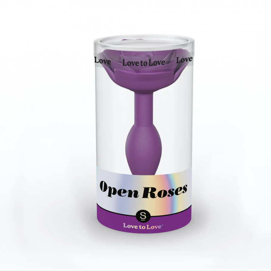 Love to Love Open Roses Silicone Anal Plug – Purple Rain (Small) - Buy At Luxury Toy X - Free 3-Day Shipping