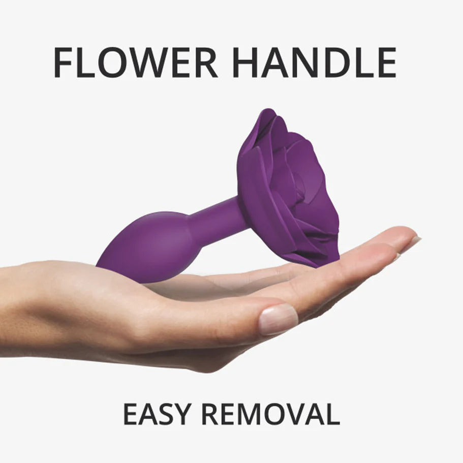 Love to Love Open Roses Silicone Anal Plug – Purple Rain (Small) - Buy At Luxury Toy X - Free 3-Day Shipping