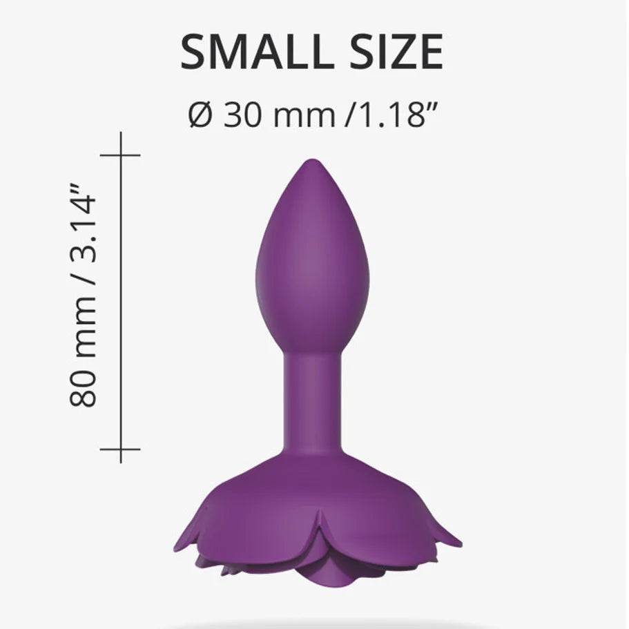 Love to Love Open Roses Silicone Anal Plug – Purple Rain (Small) - Buy At Luxury Toy X - Free 3-Day Shipping