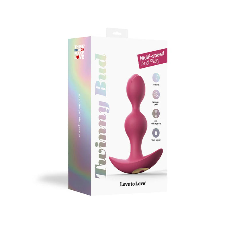 Love to Love Twinny Bud Rechargeable Silicone Multi-Speed Vibrating Anal Plug - Buy At Luxury Toy X - Free 3-Day Shipping