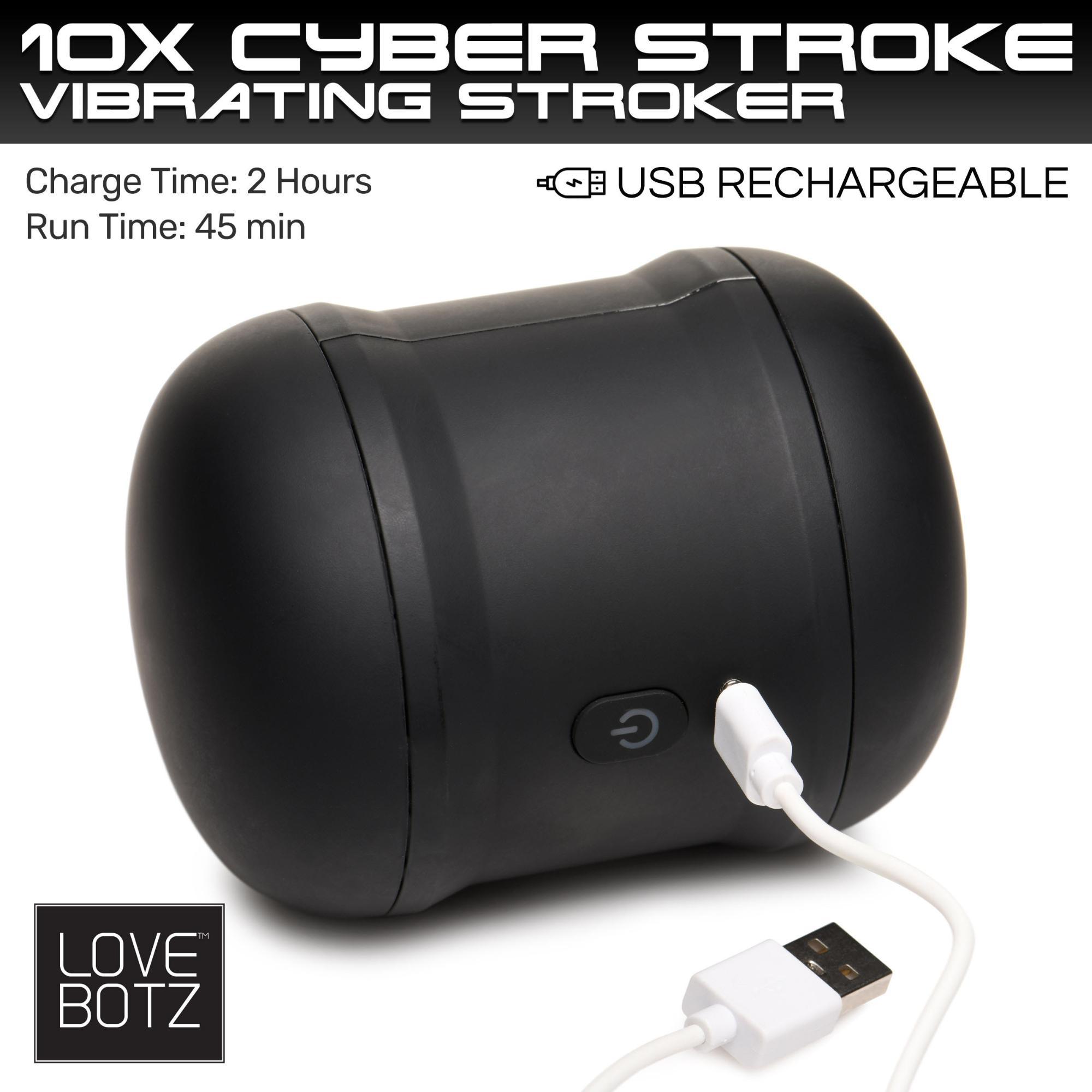 LoveBotz 10X Cyber Stroke Vibrating Stroker - Buy At Luxury Toy X - Free 3-Day Shipping