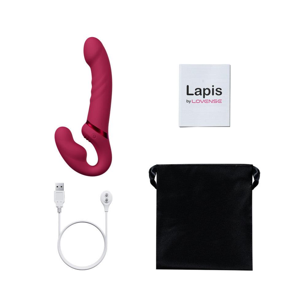 Lovense Lapis Rechargeable Silicone App Control Dual End Strapless Strap-On Vibrator - Buy At Luxury Toy X - Free 3-Day Shipping